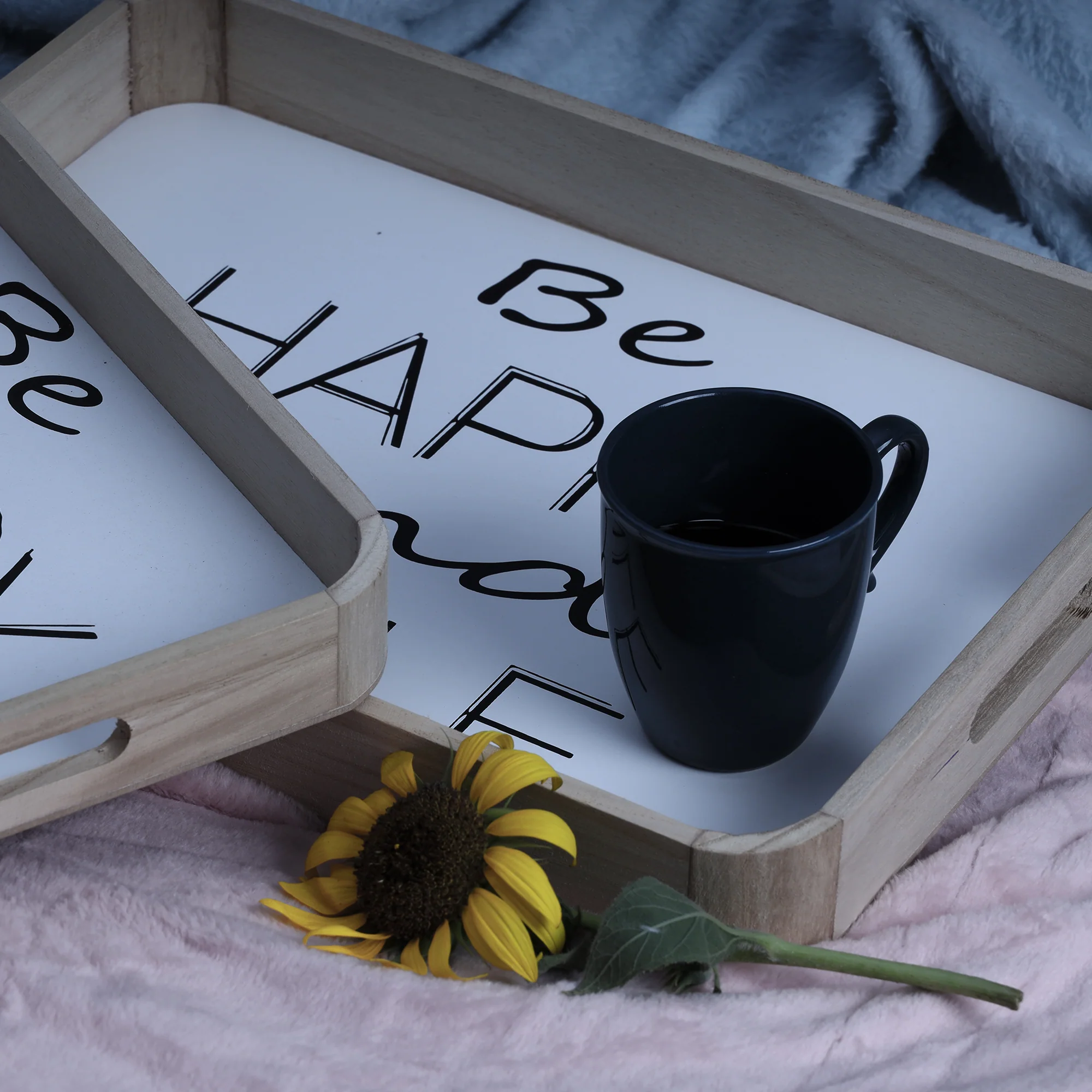 2 PCs Be Happy And Smile tray Set-YF24 - Image 2