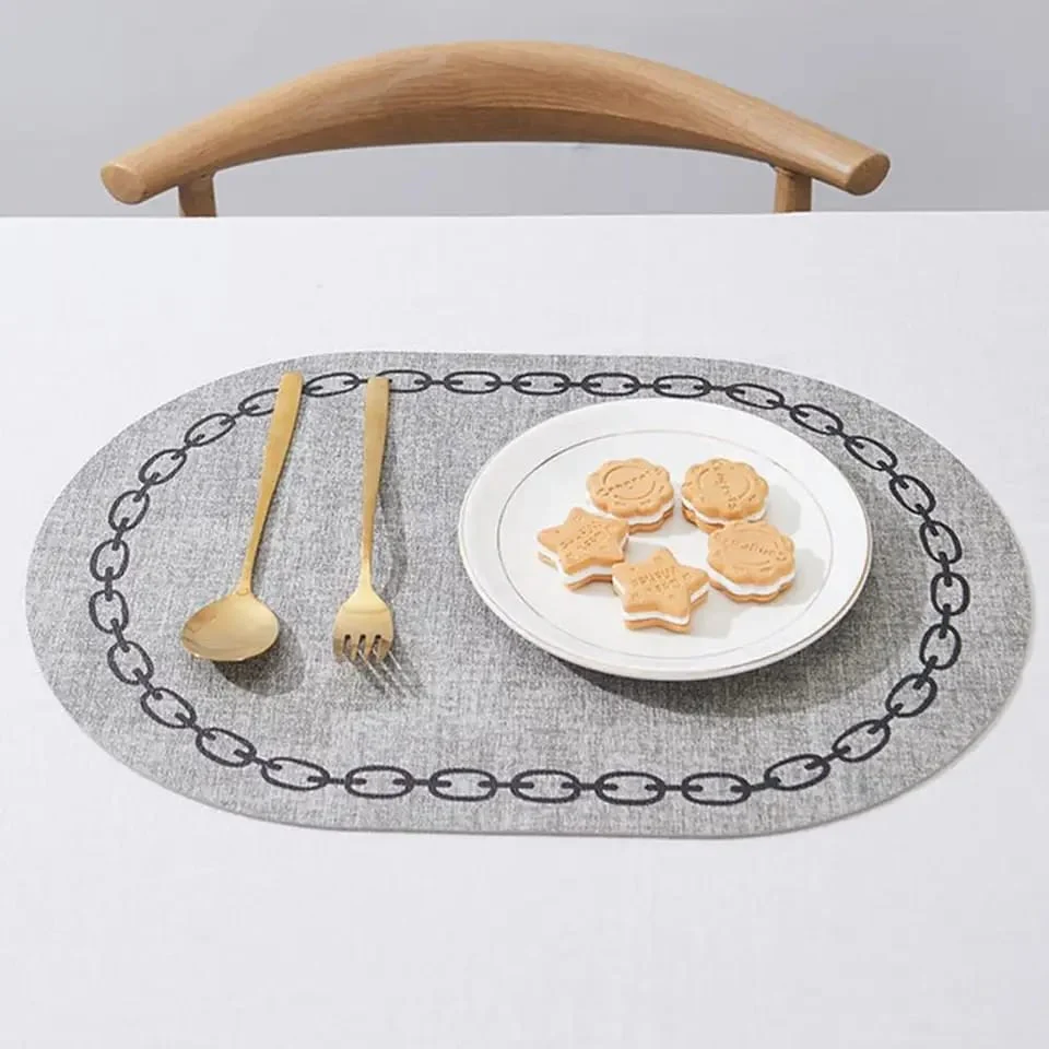 2PCs Oval Shape Leather Placemats(SA2405-258) - Image 11