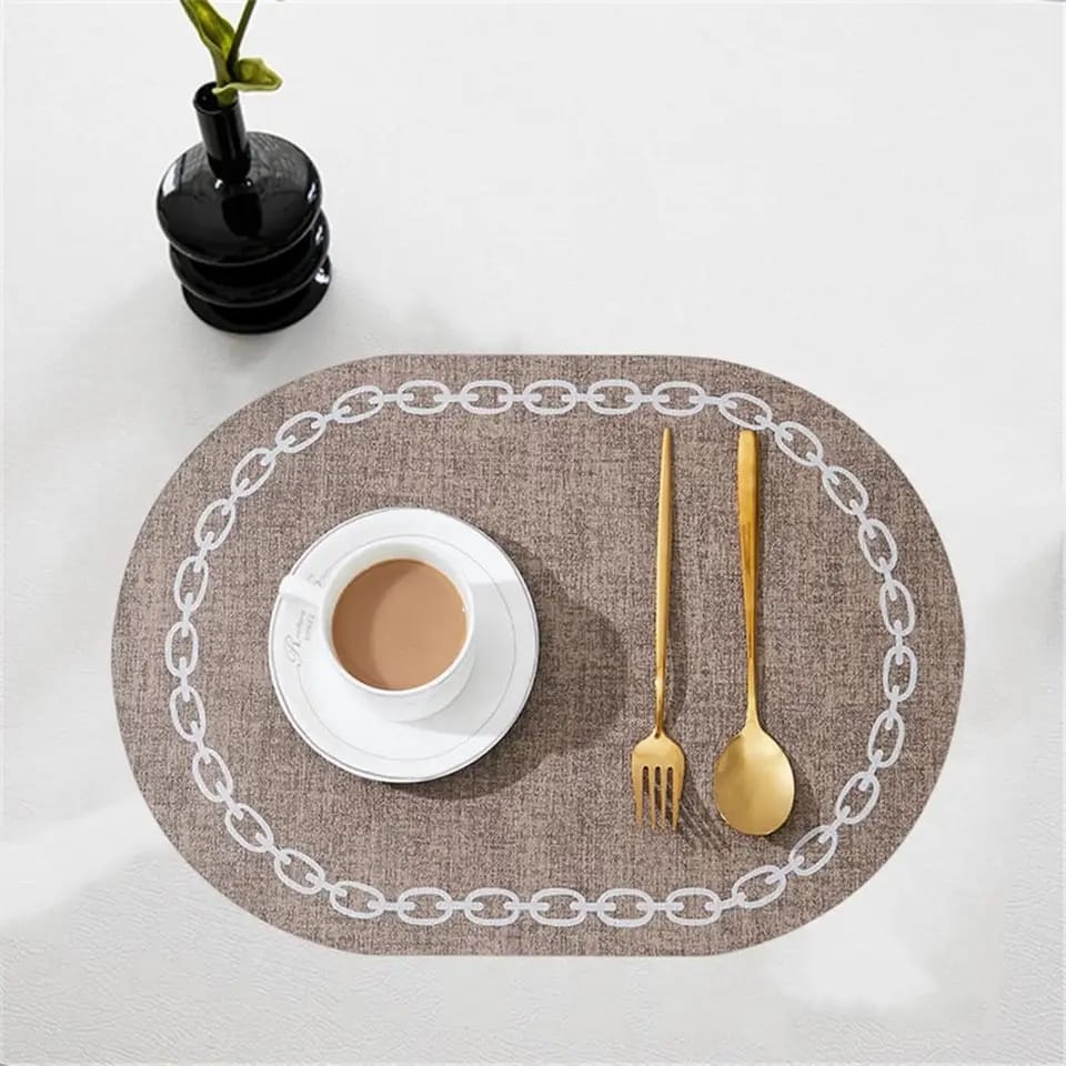2PCs Oval Shape Leather Placemats(SA2405-258) - Image 9