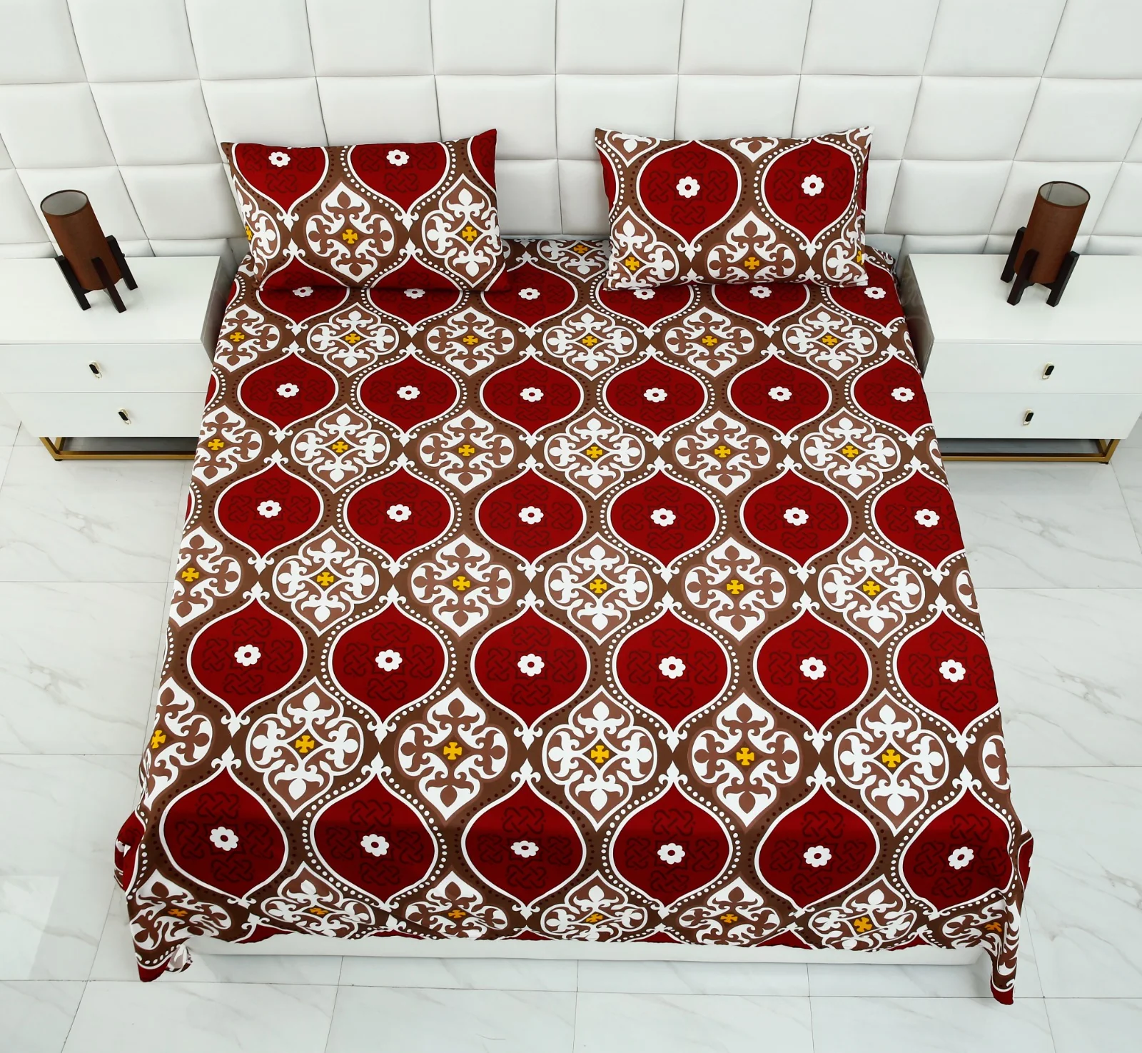 2Pcs Single Bed Sheet-Brown Crown - Image 7