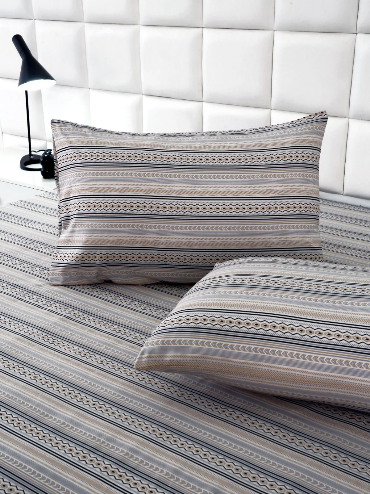3 PCs Double Bed Sheet-Slate - Image 4