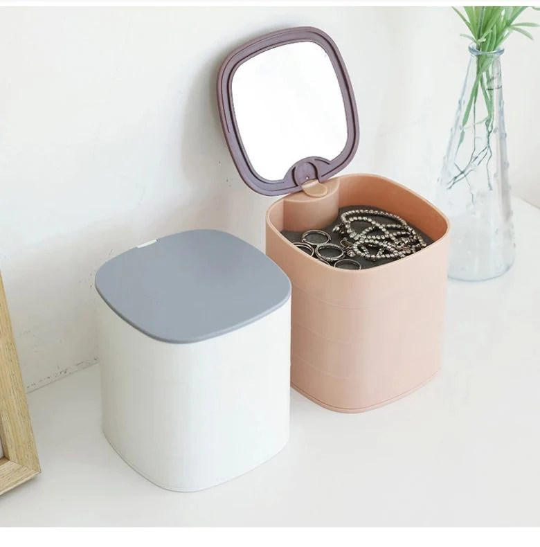 360° Rotatable Jewelry Organizer With Mirror-SA2408-190 - Image 16
