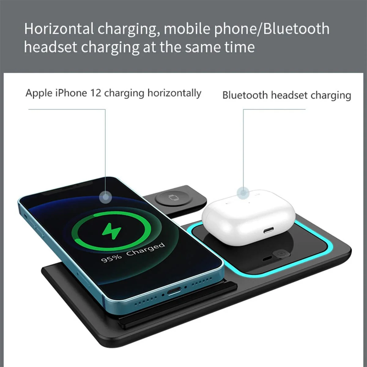 3 in 1 Wireless Fast Charging Stand-SA2408-282 - Image 5