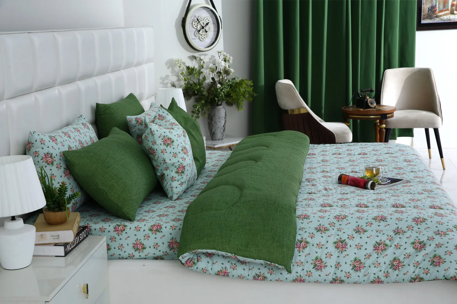 5 PCs Single Razai Set-Verdant - Image 8