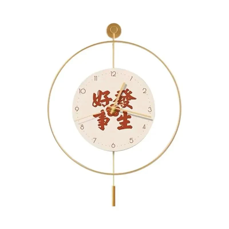60Cm Chinese Pattern Wall Clock-With Pendulum - Image 5