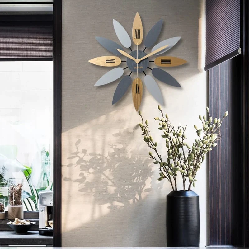 50CM Leave Shape Wall Clock - Image 5