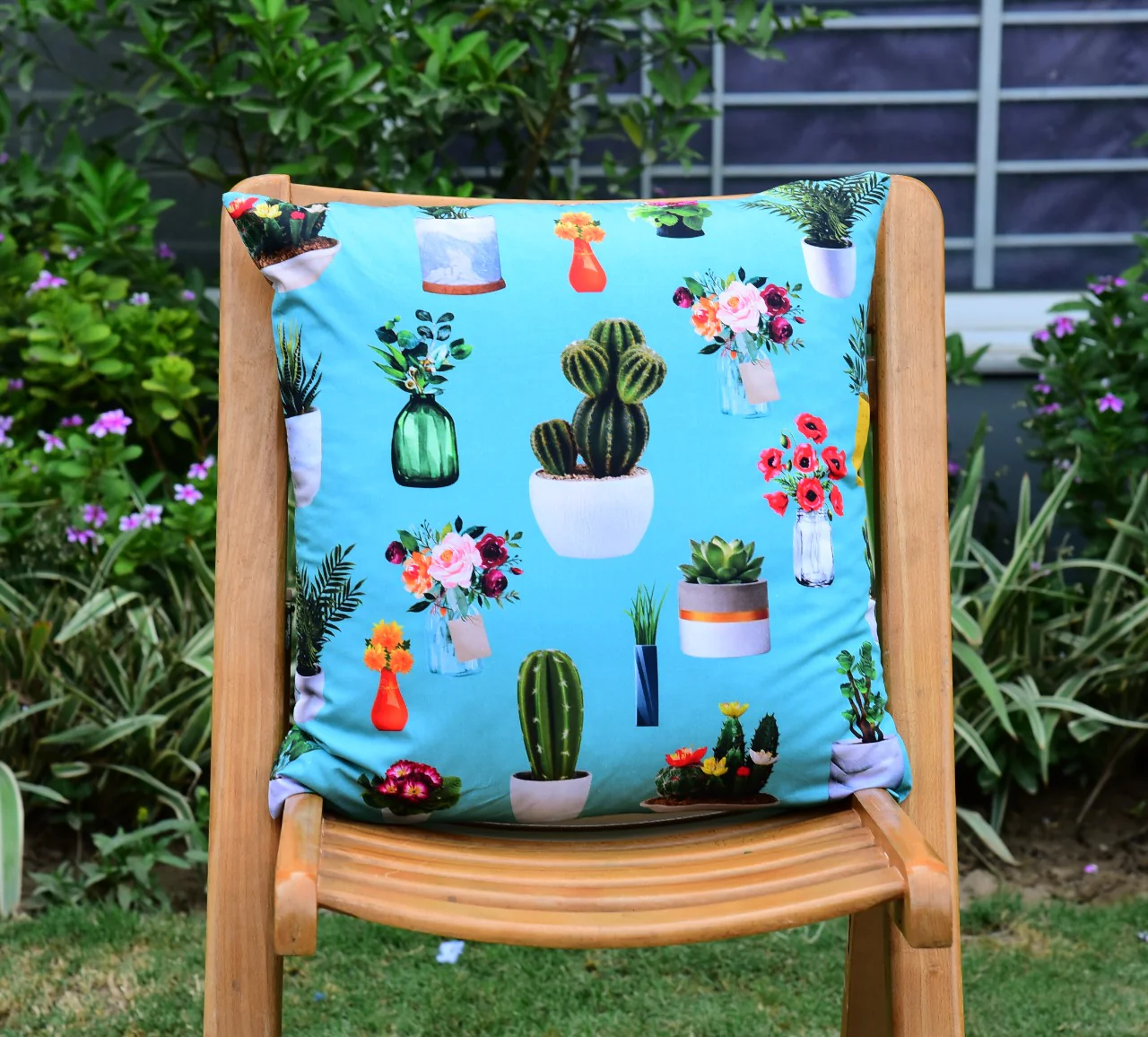6 PCs Digital Printed Cotton Cushions-Taj Mahal - Image 5