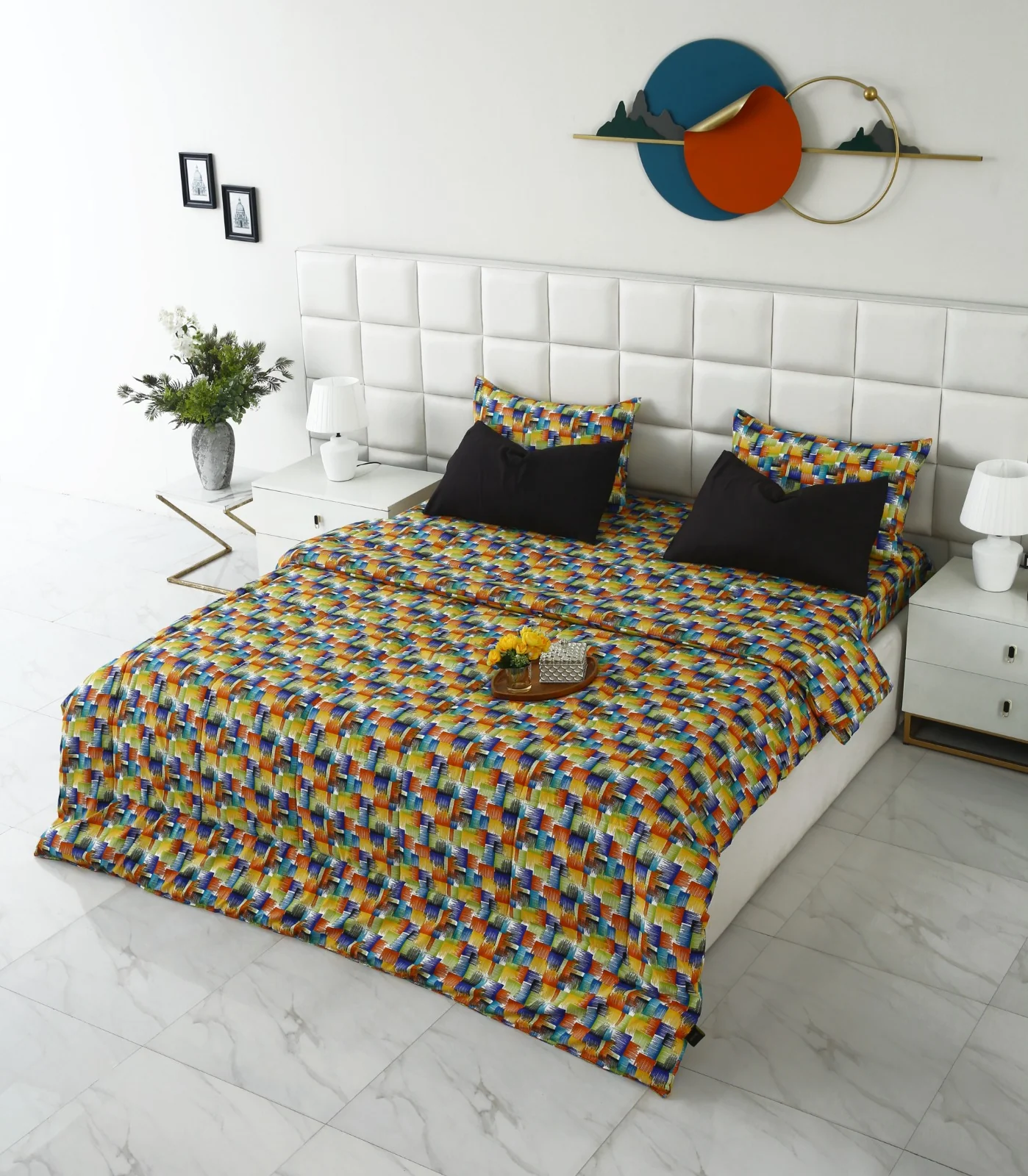 6 PCs Summer Comforter Set-Coral Rush - Image 2
