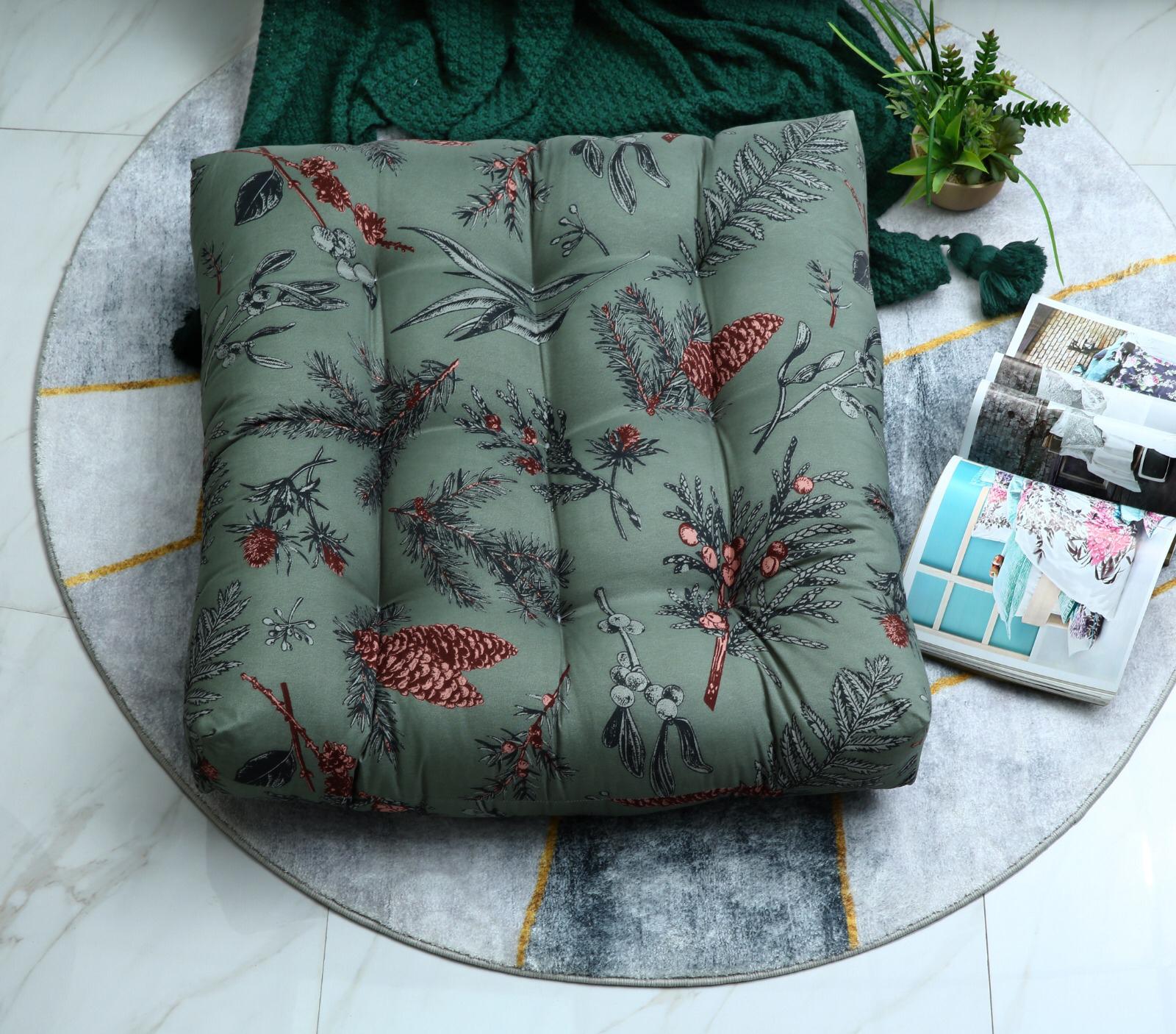 Digital Printed Square Floor Cushions-Summer Slumber - Image 3