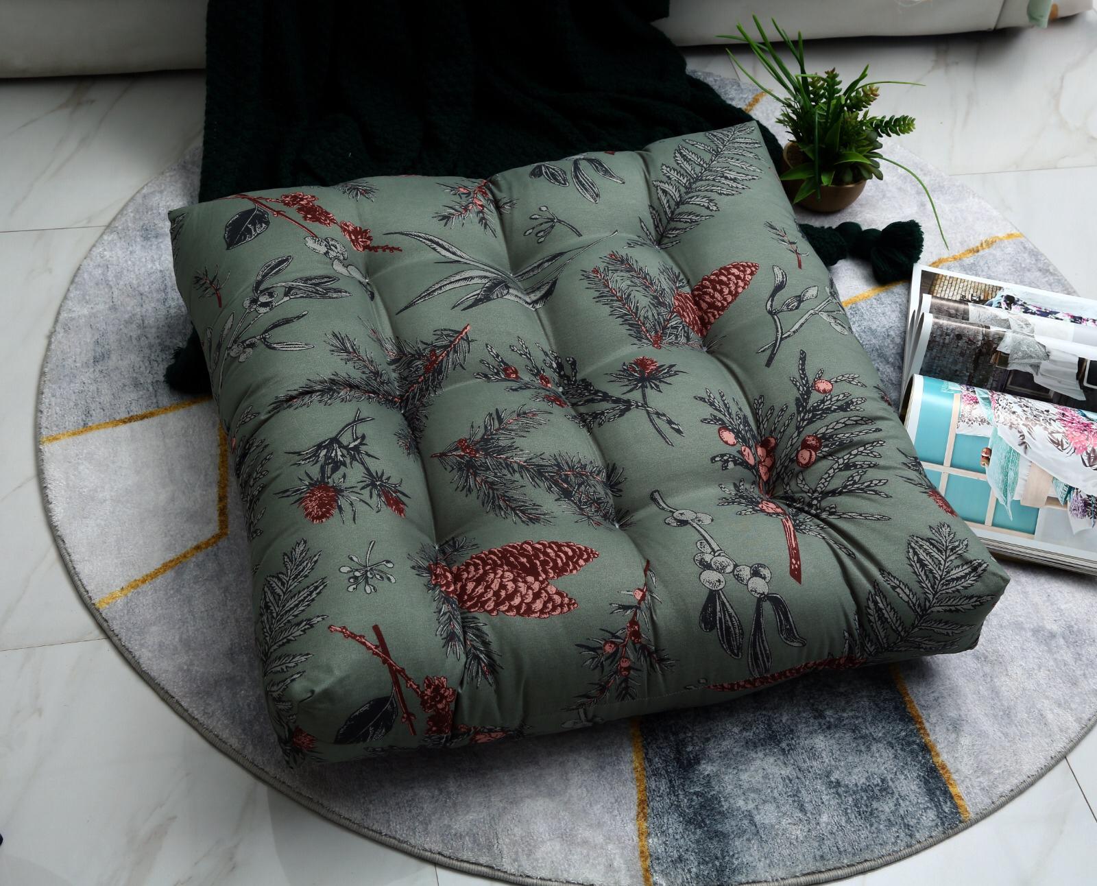 Digital Printed Square Floor Cushions-Summer Slumber - Image 6