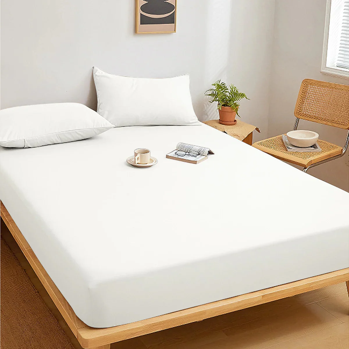 Fitted Bed Sheet-Ivory