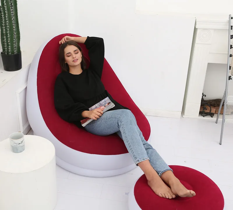 Inflatable Sofa With Foot Rest-SA2411-68 - Image 4