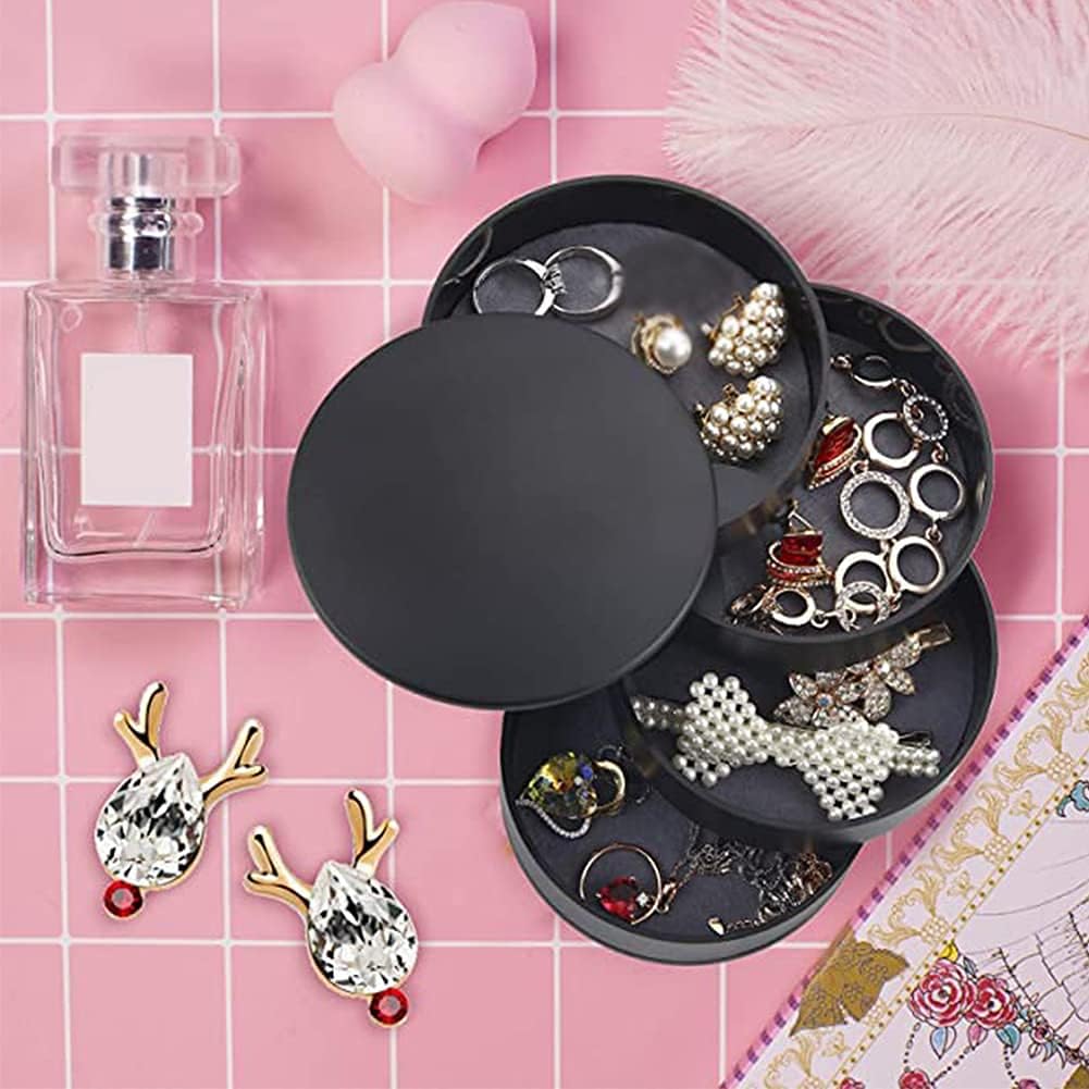 Jewelry Organizer With Mirror-SA2408-191(Black) - Image 2