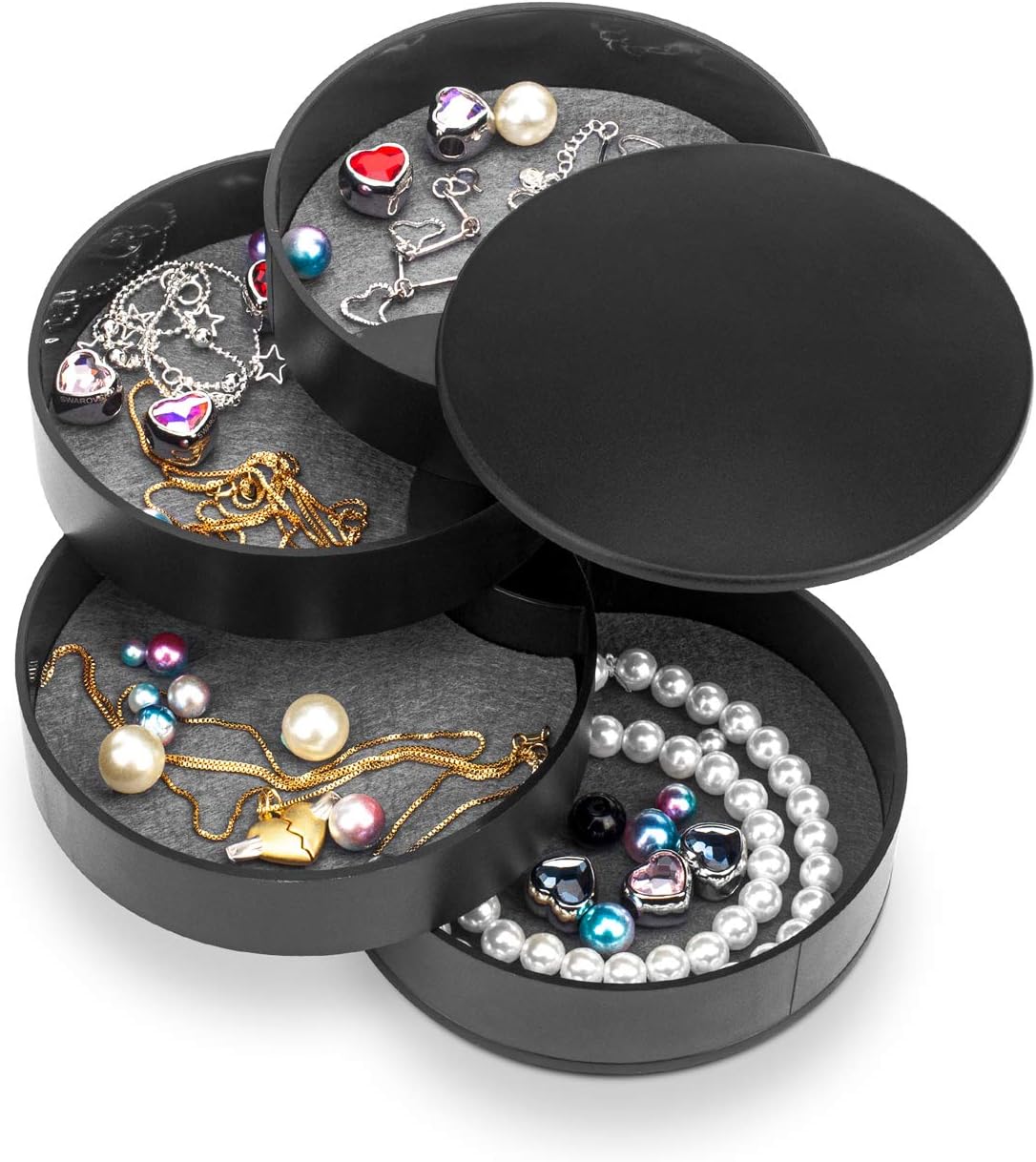 Jewelry Organizer With Mirror-SA2408-191(Black) - Image 3