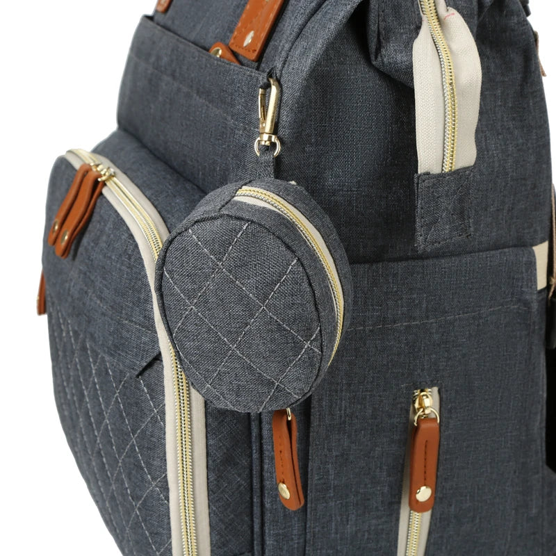 Large Diaper Backpack-SA2408-274(Grey) - Image 11