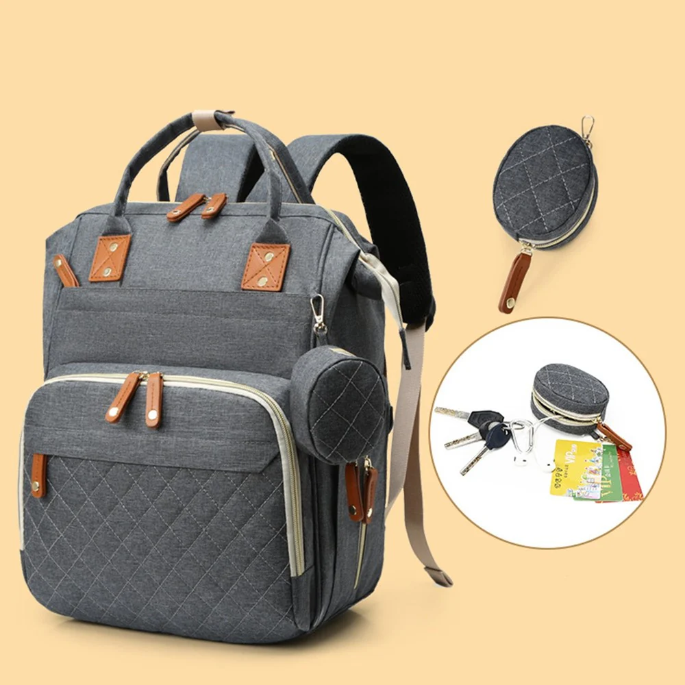 Large Diaper Backpack-SA2408-274(Grey) - Image 6