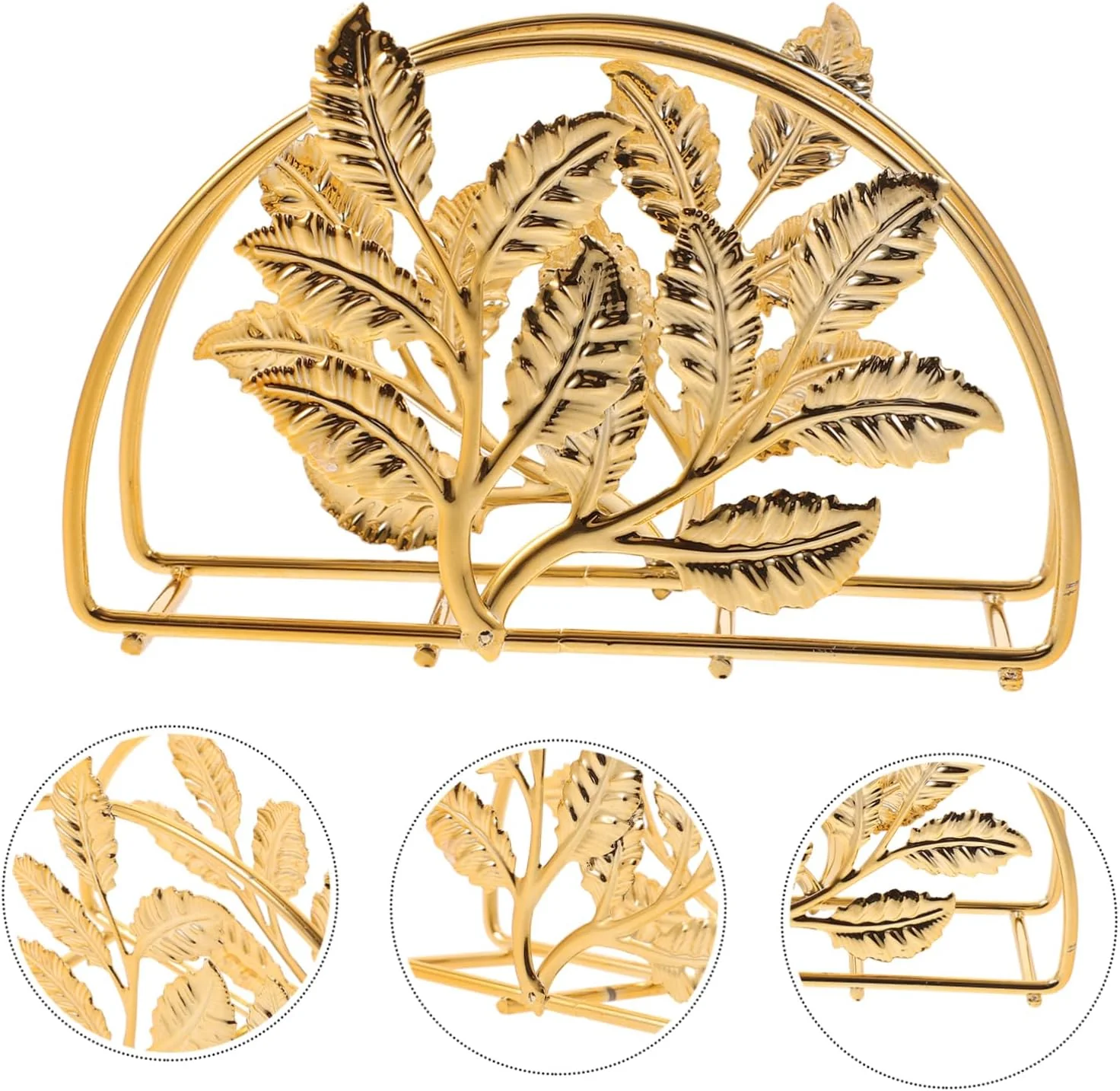 Metallic Napkins & Tissue Holder-Wheat(SA2408-133) - Image 5