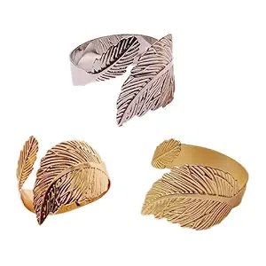 Napkin Holder Rings-Feather(Golden) - Image 4
