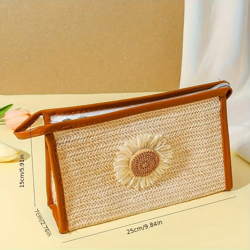 Portable Makeup Organizer Bag-SA2405-114 (Flower) - Image 2