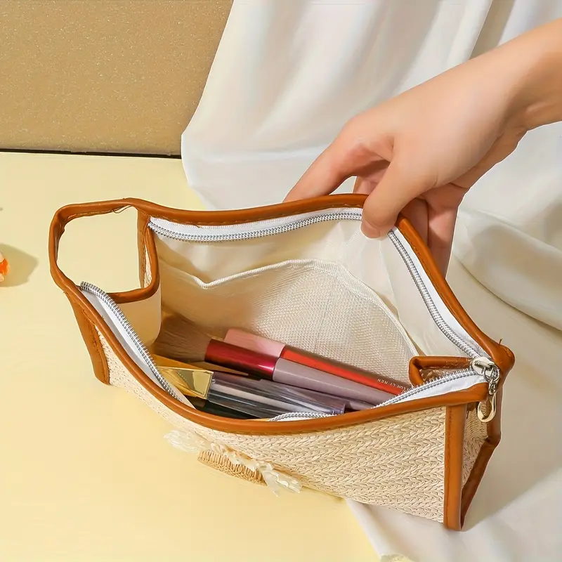 Portable Makeup Organizer Bag-SA2405-114 (Flower) - Image 5