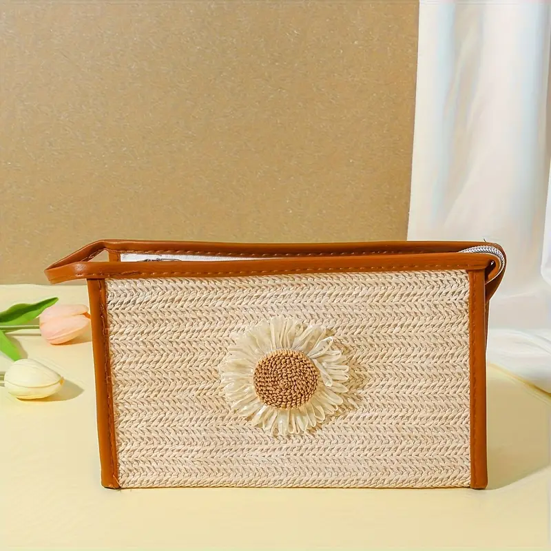 Portable Makeup Organizer Bag-SA2405-114 (Flower) - Image 6