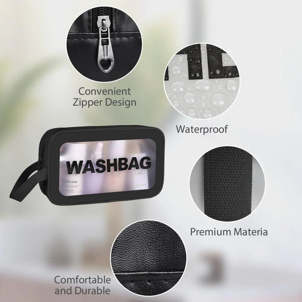 Portable Makeup Organizer Bag WASHBAG-Black 14627 Small(SA2405-120) - Image 4