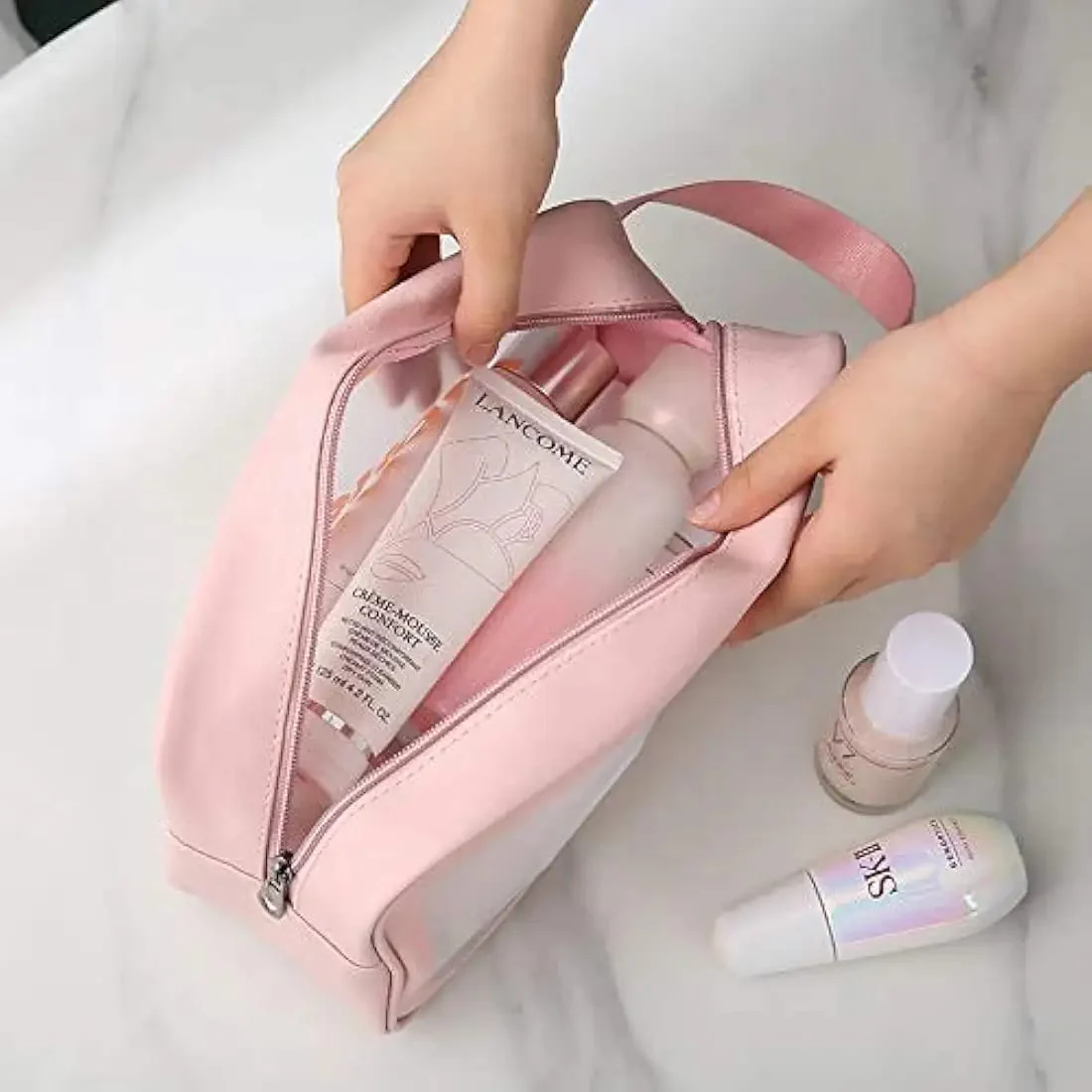 Portable Makeup Organizer Bag WASHBAG-(5738)Pink Small(SA2405-118) - Image 7