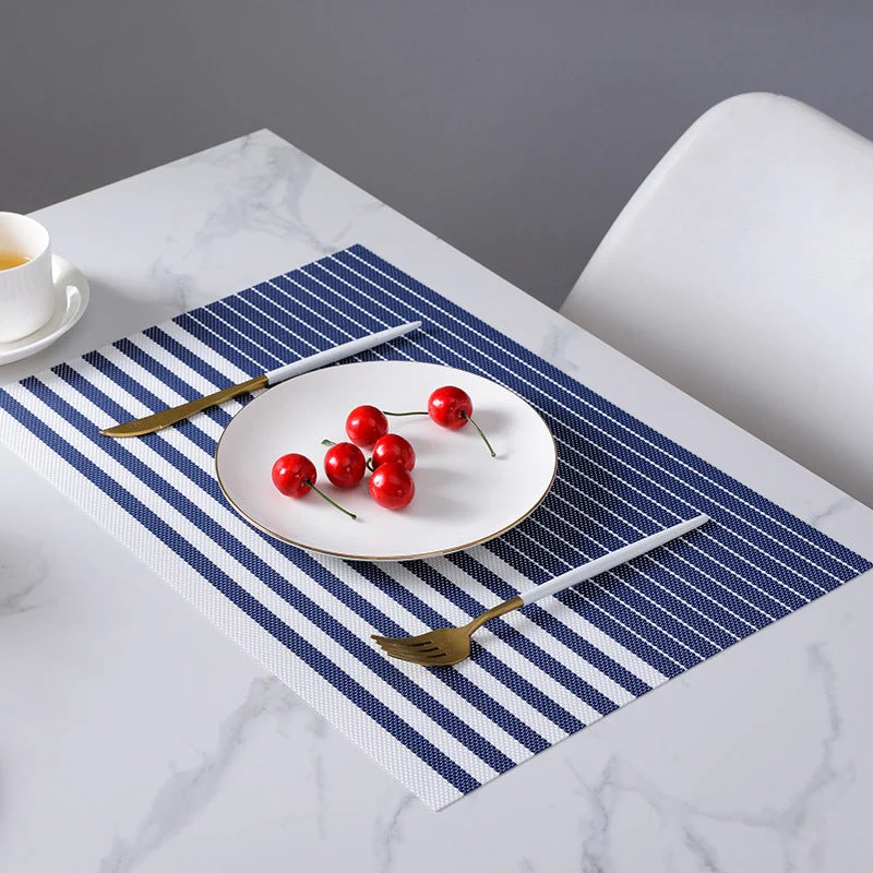 PVC Table Place Mats-Blue Lines - Image 2