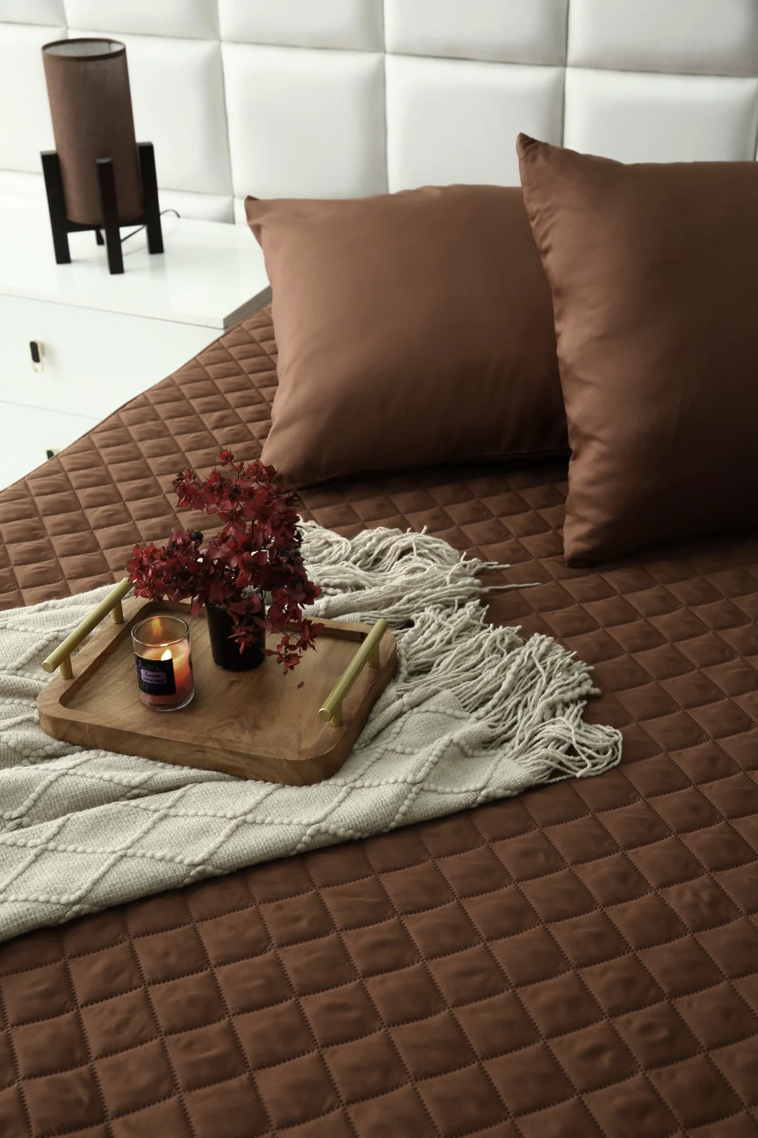 Quilted Waterproof Mattress Protector-Brown - Image 16