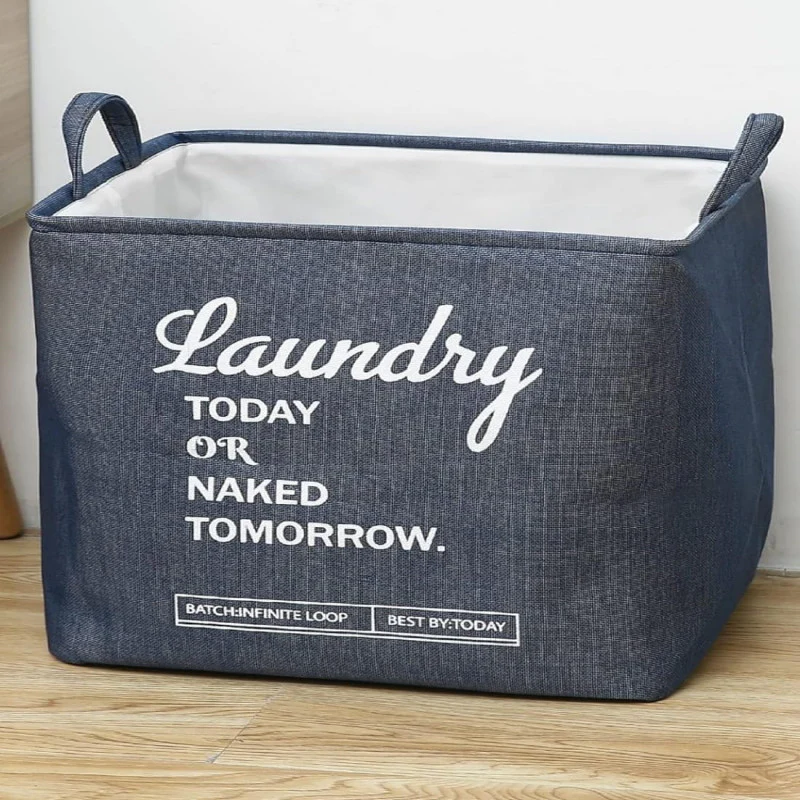 Rectangular Eva Collapsible Laundry Basket-Blue