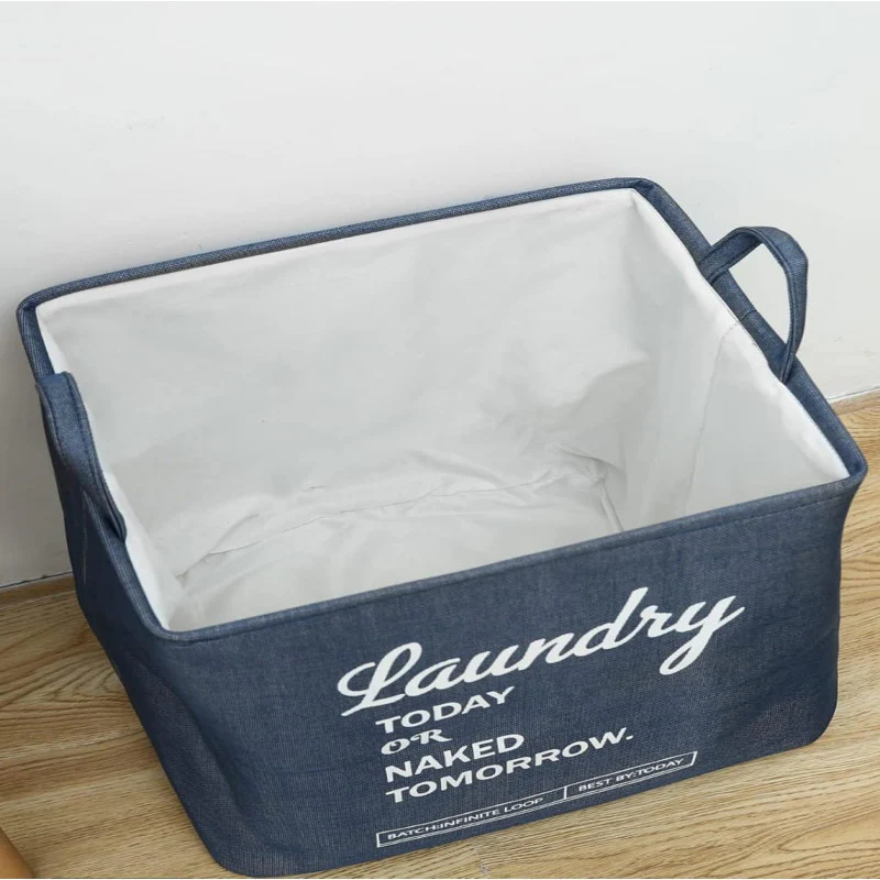 Rectangular Eva Collapsible Laundry Basket-Blue - Image 2
