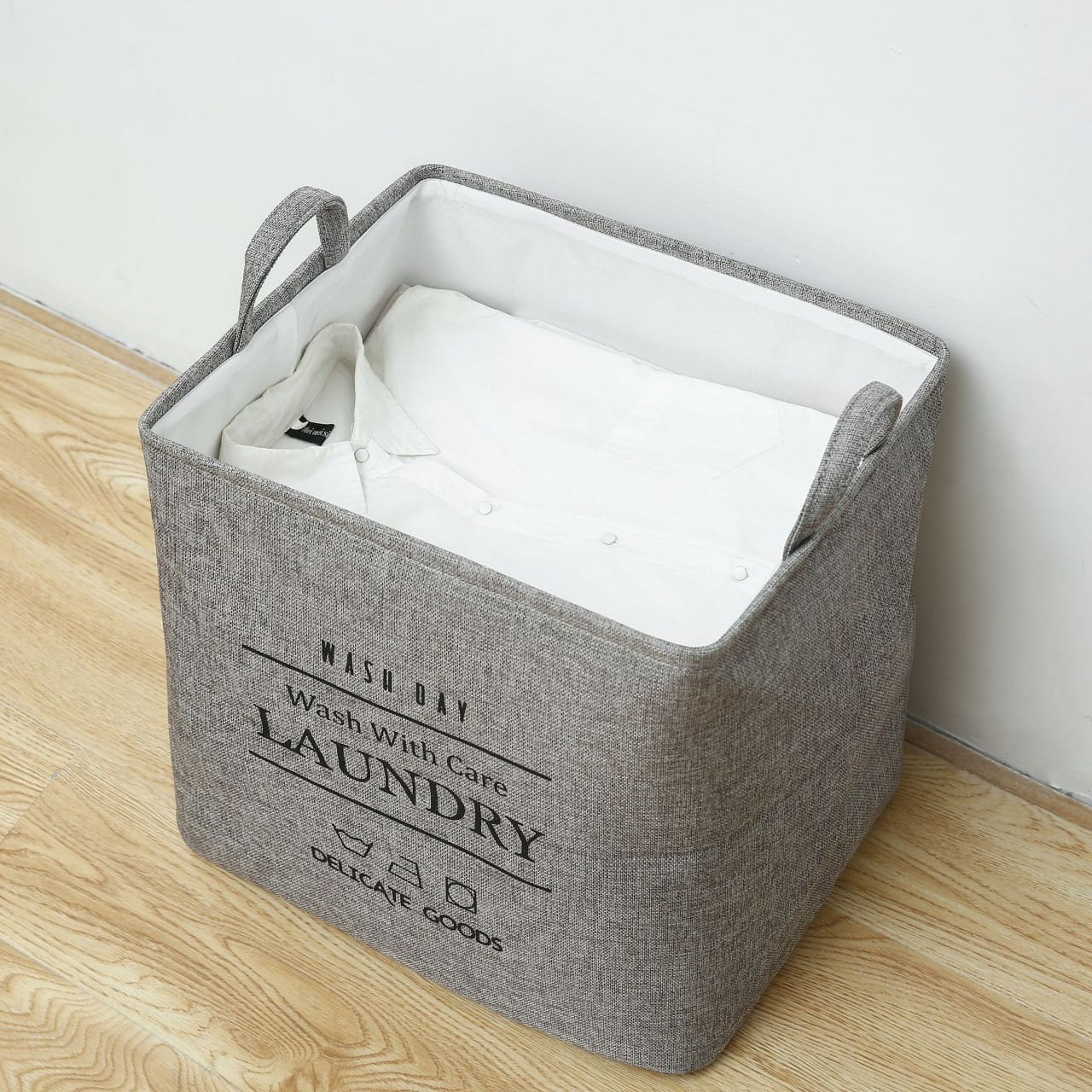 Rectangular Eva Collapsible Laundry Basket(2616)-Grey - Image 2