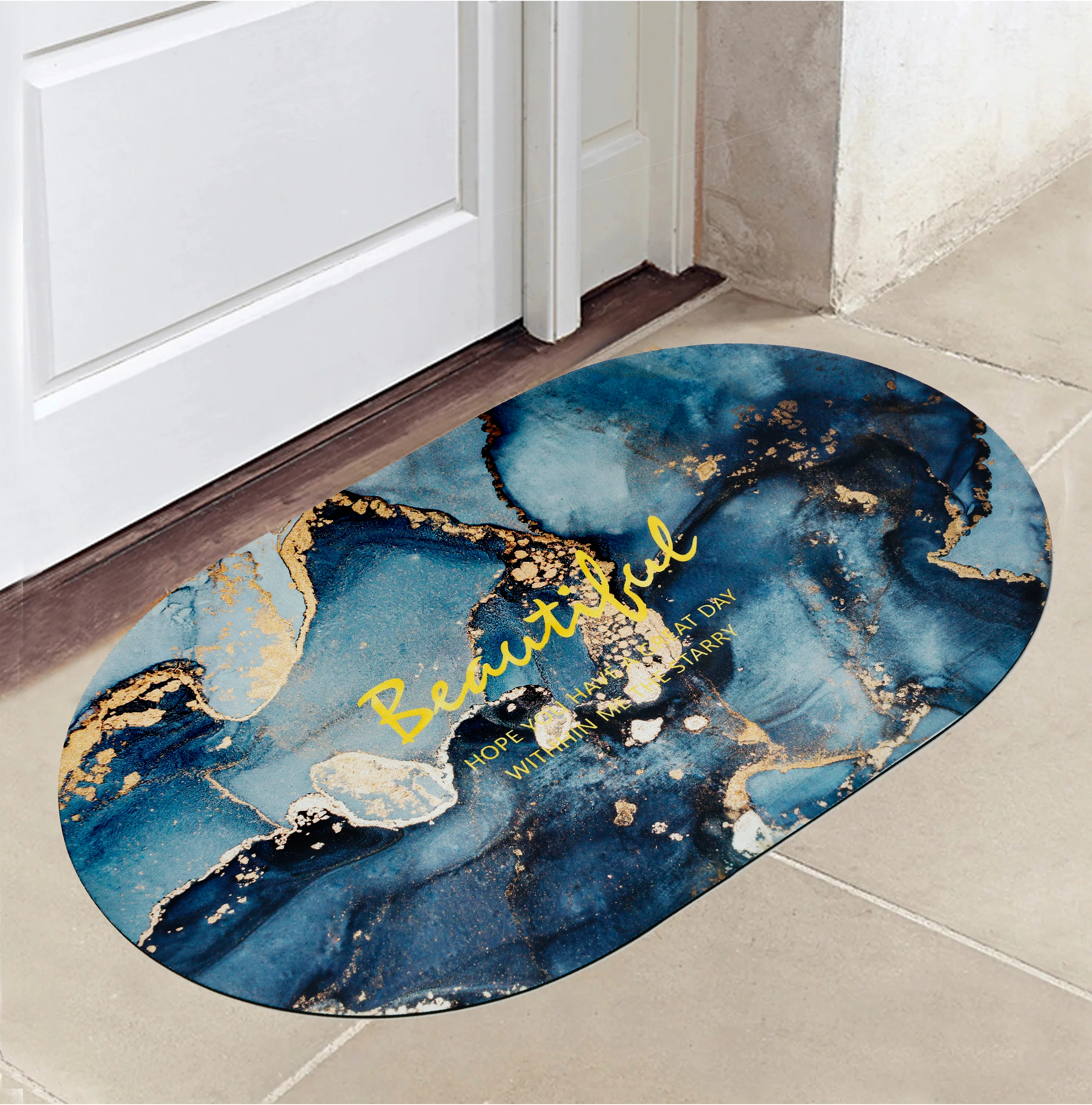 Water Absorbent Anti slip Bath mat-Beautiful - Image 3