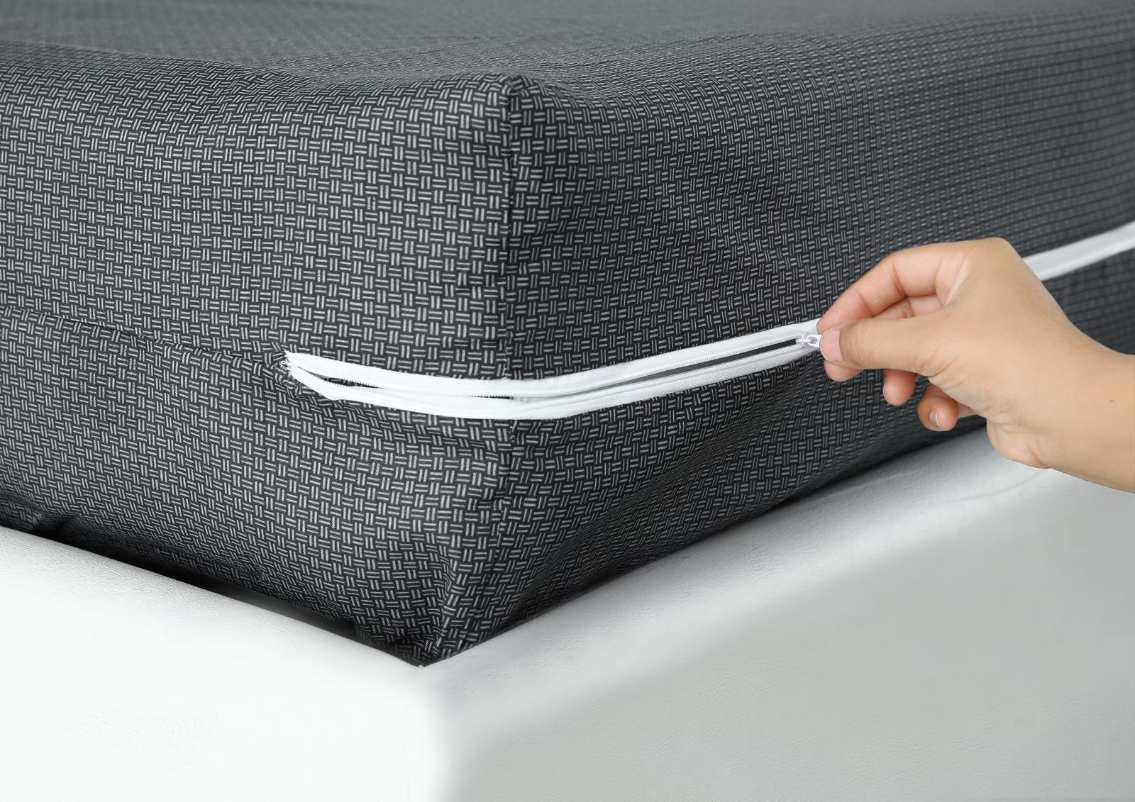 Zipper Mattress Cover Printed-Grey Texture - Image 9